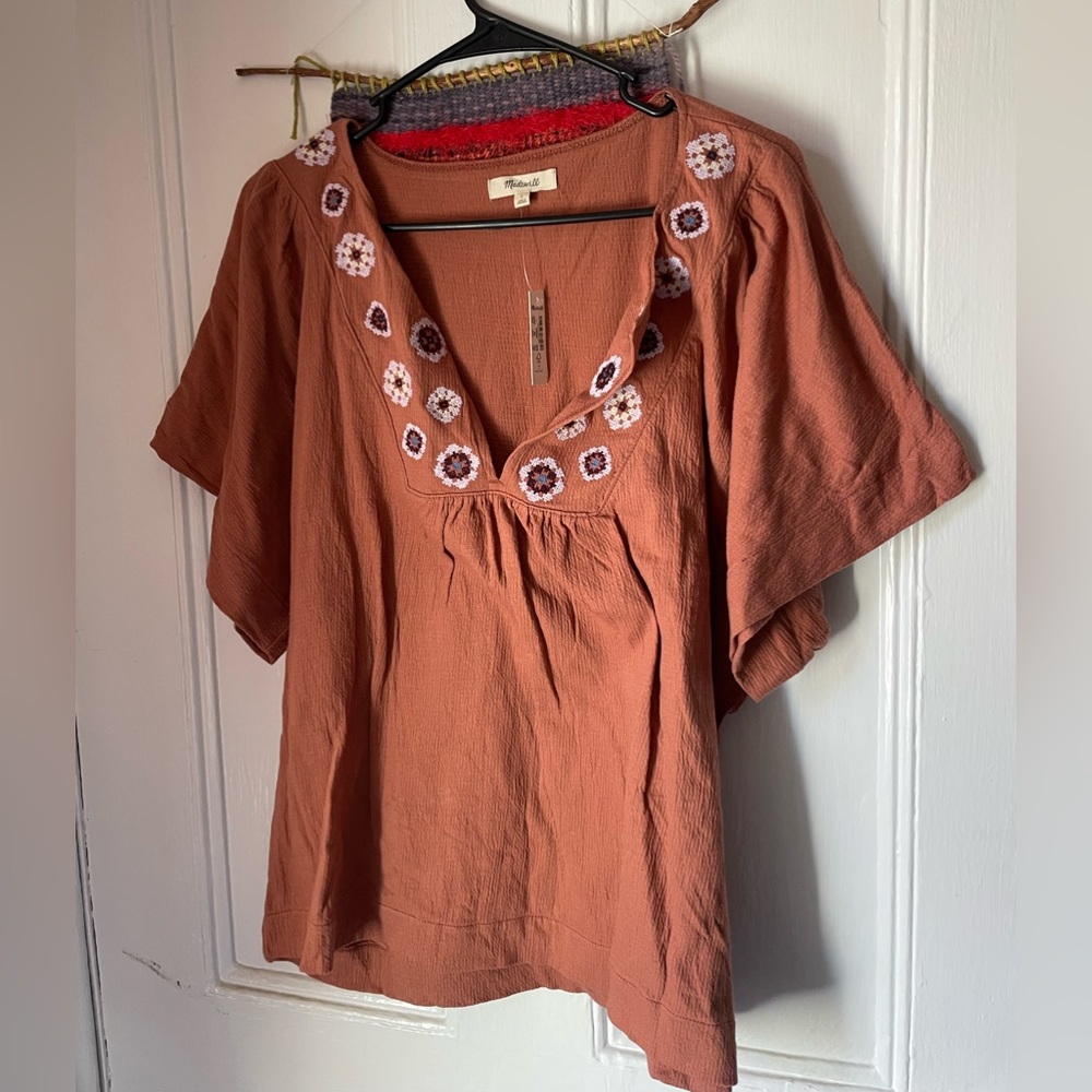 Madewell embroidered top